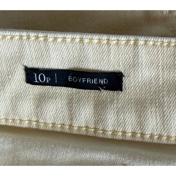 Talbots Womens Yellow Boyfriend Jean Short 10P Folded Hem Flawless 5 Pocket - Picture 8 of 9